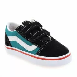 Vans OLD SKOOL V - Noir Vert Noir Vert -Promos BOTTES Magasin 61393 07 01 2